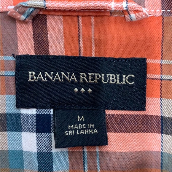 Banana Republic Plaid Long Sleeve Button Down Sz M - Picture 2 of 6